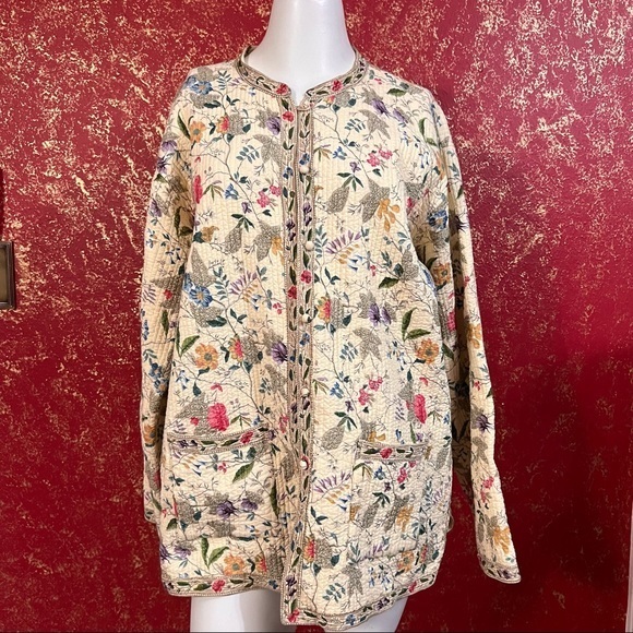 SAM HILU Vintage Reversible Floral Quilted Jacket XL - Picture 6 of 16